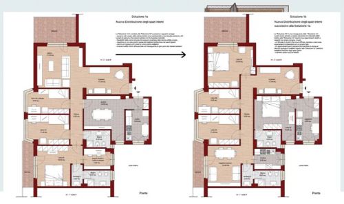 Archisio - Gesino Macrina - Progetto Nuova distribuzione degli spazi interni di un appartamento monte mario - roma2013