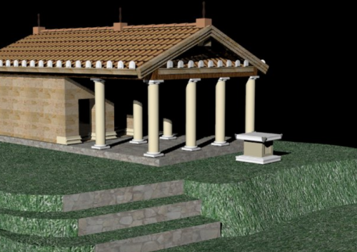 Archisio - Walter Tripicchio - Progetto Ricostruzione tempio etrusco di atrane per rivista lo scoglio