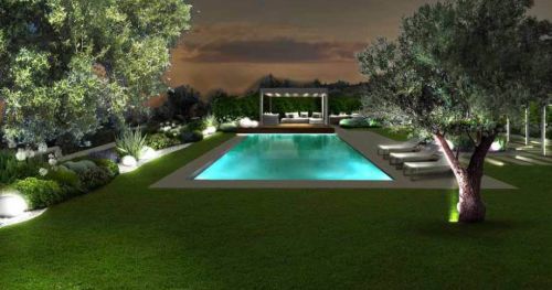 Archisio - Adriana Pedrotti - Progetto Il giardino mediterraneo con piscina