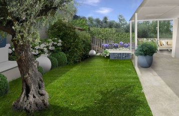 Archisio - Adriana Pedrotti - Progetto Il giardino con un tocco di blu