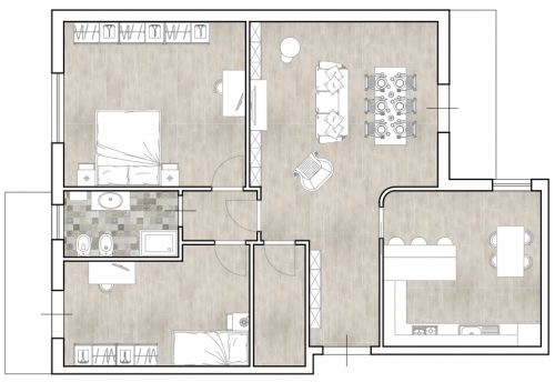 Archisio - Architettosabatini - Progetto Ristrutturazione appartamento