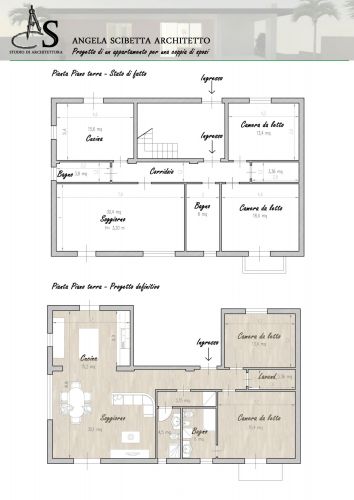 Archisio - Angela Scibetta - Progetto Progetto di ristrutturazione di un appartamento per una coppia di sposi