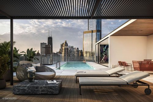 Archisio - Sf Architects - Progetto Rooftop with swimpool