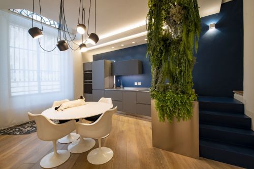 Archisio - Michelevolpi Studio Interior Design - Progetto Blu notte per una zona giorno